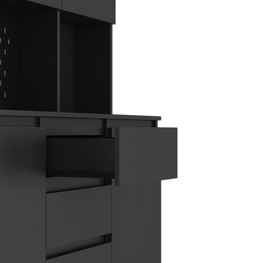 Freestanding Kitchen Pantry Cabinet Cupboard With 6 Doors,3 Shelves And 2 Drawer